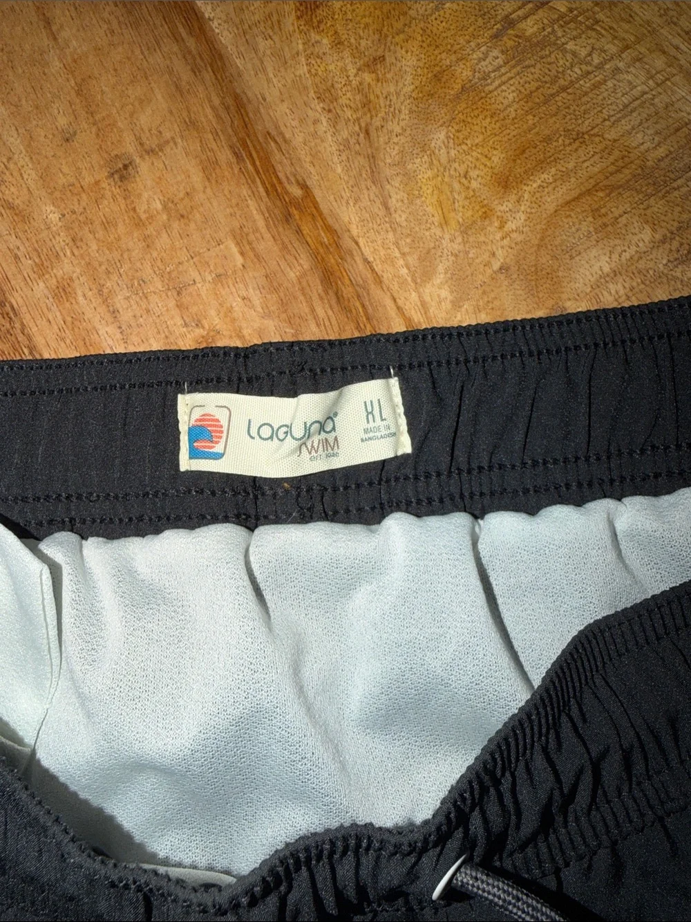 Laguna B Black Athletic Shorts with White Trim - Picture 4 of 4